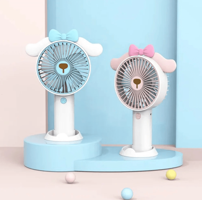 Compact Rechargeable Hand Fan Glow Cart