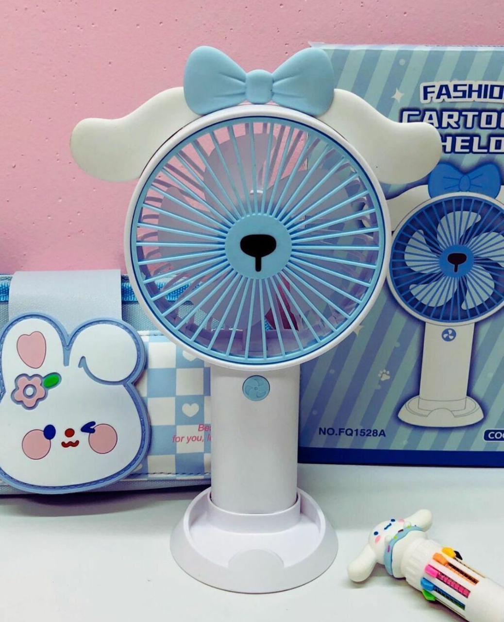 Compact Rechargeable Hand Fan Glow Cart