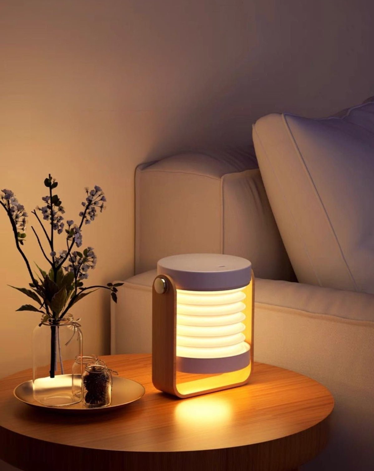 Compact Solar Charging Lamp Glow Cart