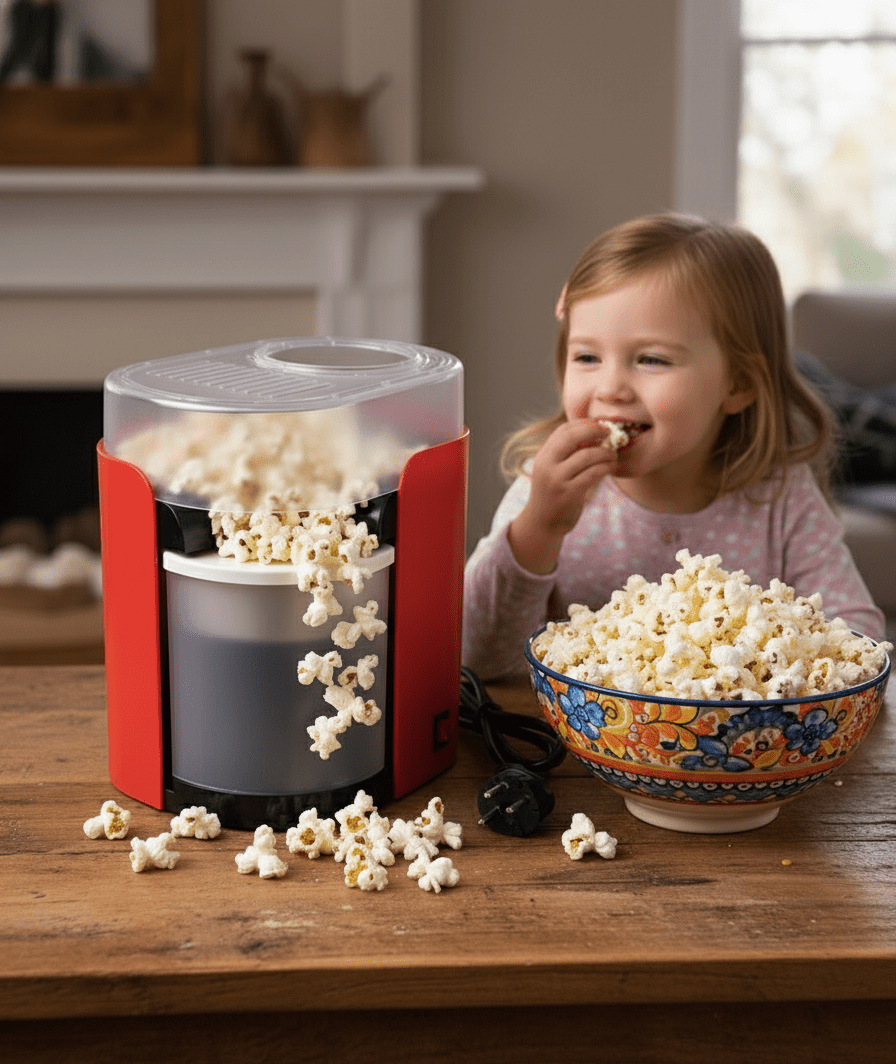 Hot Air Popcorn Maker Glow Cart