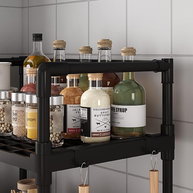 Kitchen Multifunctional Storage Rack Glow Cart