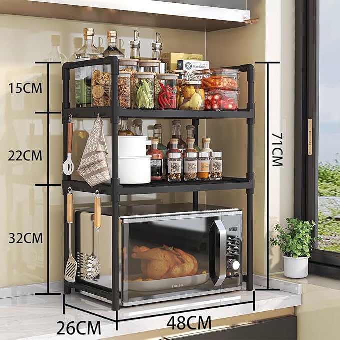 Kitchen Multifunctional Storage Rack Glow Cart