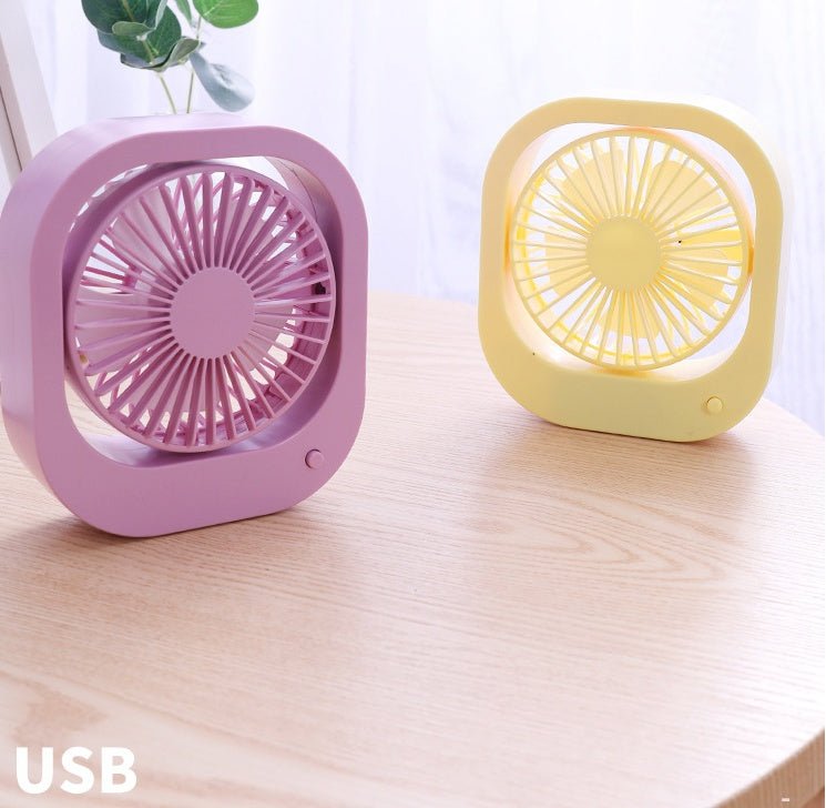 USB Portable Fan With 2 Speed 180 Rotation Glow Cart
