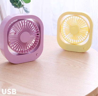 USB Portable Fan With 2 Speed 180 Rotation Glow Cart