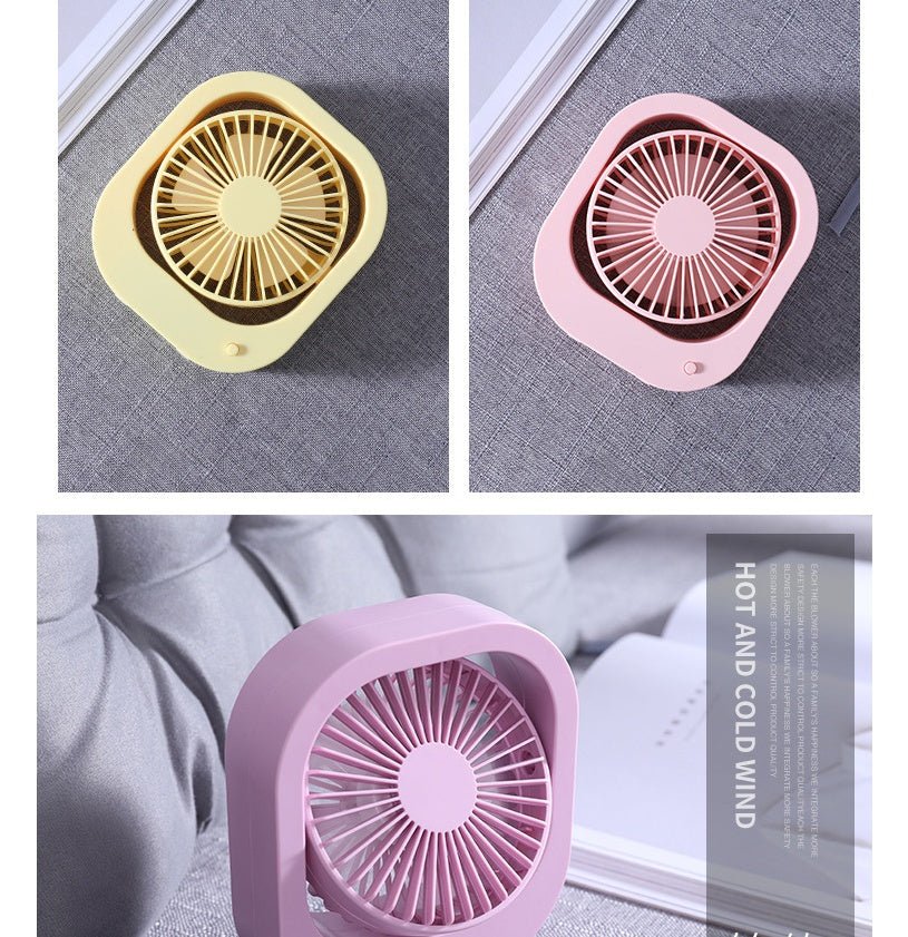 USB Portable Fan With 2 Speed 180 Rotation Glow Cart